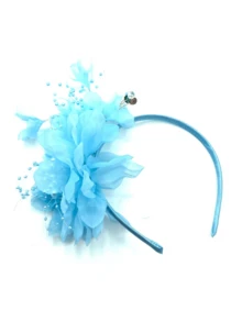 1Pc Fascinators Hats For Women Tea Party Hat Ladies Beaded Aliceband Fascinator Weddings Races Royal Ascot Headband - Style a - View 9