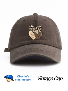 1 件心形印花水洗棒球帽，经典休闲时尚复古柔软吸汗带可调节尺寸轻质防晒多功能复古爸爸帽，适合户外运动日常穿着派对度假，可作为送给妻子妈妈奶奶和朋友的母亲节礼物 - Hearts - 查看 9