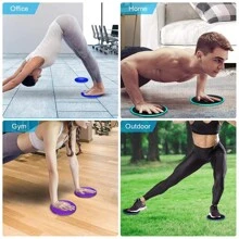 2 pezzi Set Pedali da Pilates e Yoga, Disco per Allenamento Addominali e Fitness, Scheda per Allenamento Cosce e Snellimento