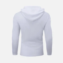 LEEHANTON 3pcs Men's Long Sleeve Hooded T-Shirts With Hood - 白色+橙色+黃色 - 查看 6