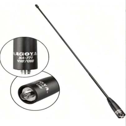 Antena dual de banda de 15.6 pulgadas 144/430Mhz con conector SMA-F Actualización para radios bidireccionales Baofeng UV-5R UV-82 BF-888S