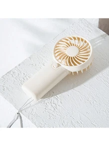 1 pieza Mini ventilador con una velocidad de viento y cuerda colgante - Regalo de fiesta (Pilas no incluidas, se deben comprar por separado) para verano y para uso al aire libre, deportes, viajes, cocina, dormitorio, escuela, oficina, y para mujer, hombre, niños, adultos, verano, viajes, accesorios de viaje