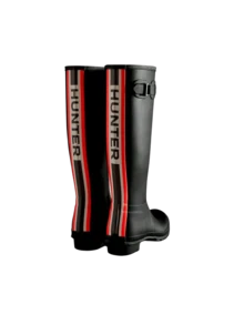 HUNTER Original Tall Tri Colour Logo - Boots - Black - View 3