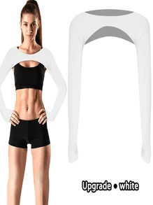 1 Stück Damen Schulter- und Armabdeckung - atmungsaktiv, leicht, kühl, geeignet für Sommersport und -aktivitäten, universell einsetzbar, geeignet für Tennis und mehr, Sportkühlung | minimalistisches Design | leichte Abdeckung, Sport-BH-Abdeckung