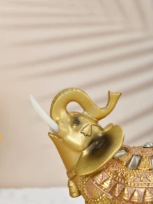 1 件大象摆件，树脂雕像，财富雕像，家庭办公室客厅咖啡店装饰，最适合桌面展示入口，最佳礼物，冬季，装饰品，家居，婚礼装饰，家居装饰，珠宝收藏盒，派对装饰情人节生日