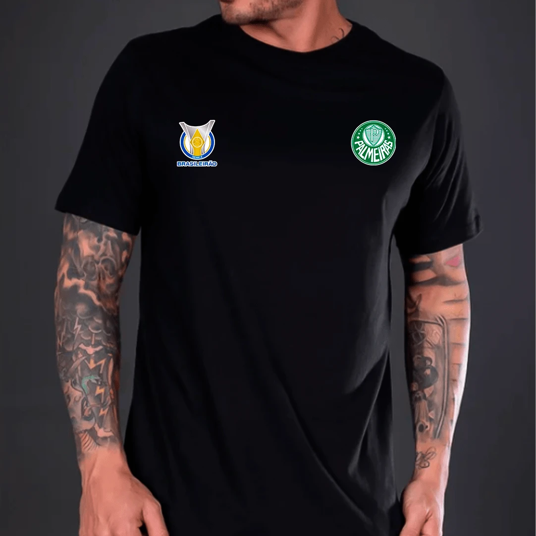 Shirt Brazilian Championship Palmeiras Fan Shirt Green Spot - màu đen - Xem 1