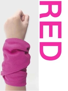 1 pezzo Fascia refrigerante per polso, in tessuto ghiaccio super morbido e traspirante, mantiene fresco, adatto per yoga, sport, palestra, allenamento, campeggio, fitness, running, esercizio (multicolore)