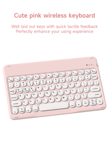 Clavier sans fil ultra-fin, souris sans fil, clavier avec des touches à bordure arrondie élégante, clavier sans fil portable silencieux, compatible avec iOS, Android, Windows, convient aux smartphones, ordinateurs portables, bureautiques, iPads, tablettes, pour usage domestique et de bureau, plusieurs options de couleurs, plug and play, interface Type-C