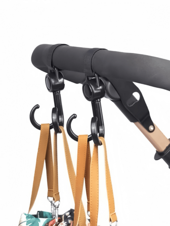 2件/4件多功能可旋转婴儿车挂钩，婴儿车挂钩，婴儿车配件，通用挂钩，婴儿推车挂钩/这些挂钩无法承受超过2.5公斤的重型购物袋