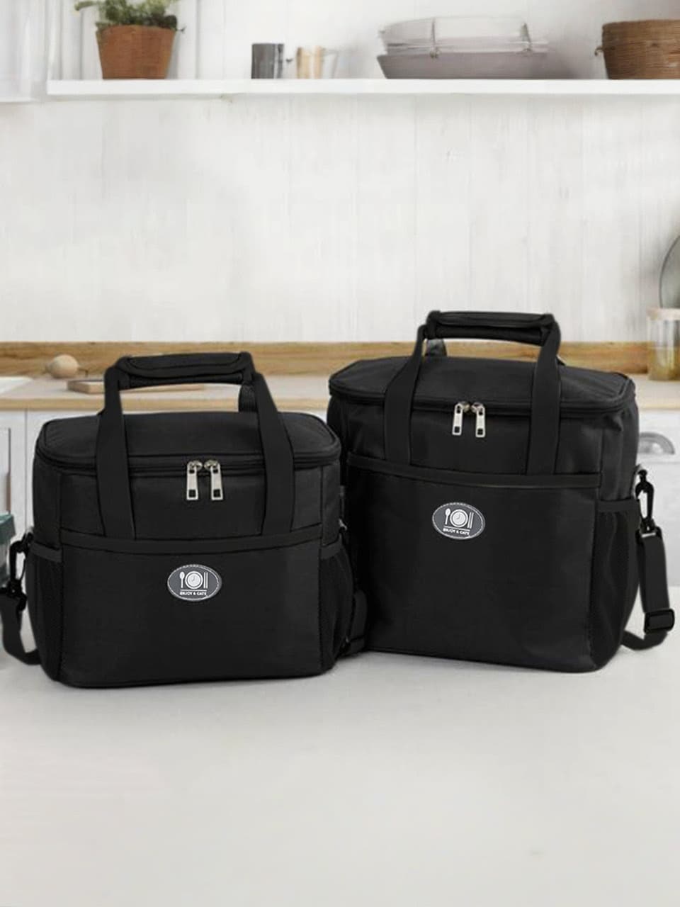 1pc Large Capacity Insulated Lunch Bag With Shoulder Strap, Waterproof Oxford Cloth Cooler Tote For Work, Picnic And Outdoor Activities, Keeps Food & Drinks Cold Or Warm, Perfect For Office, School, Or Camping, Lunch Bag Insulated, Summer Outdoor Bags For Food, Picnic Camping Bags - Multicolor - View 1