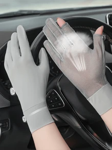 زوج قفازات حرير جليدي للحماية من الأشعة فوق البنفسجية، مناسبة للارتداء اليومي