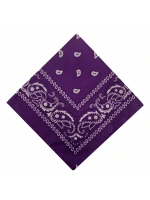 بندانا بطول 21 إنش مصنوع من البوليستر مزخرف بنقشة البيزلي متميزة بتصميم سريع الجفاف وماص للعرق، اختيار مثالي للهدايا