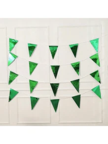 20 Peças Bandeiras de Triângulo Espelhadas de Tamanho Grande, Banners Pendentes de Flâmula