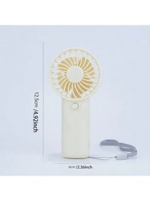 1 pieza Mini ventilador con una velocidad de viento y cuerda colgante - Regalo de fiesta (Pilas no incluidas, se deben comprar por separado) para verano y para uso al aire libre, deportes, viajes, cocina, dormitorio, escuela, oficina, y para mujer, hombre, niños, adultos, verano, viajes, accesorios de viaje