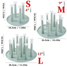 1 Pc 4/9/12 Detachable Pillars Upside-Down Cup Rack With Tray For Countertop, Household Desktop Mug Cup Drying Rack, Drinking Glass Drainer Stand, Glass Storage Holder Bottle Organizer For House Bar Club Party