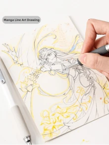 Lápices mecánicos de arte premium Languo con borradores, punta (0.3/0.5/0.7/0.9 mm), con minas de lápiz, lápices mecánicos a granel para útiles escolares u oficina, escritura de artista, dibujo, boceto - Multicolor - Ver 7