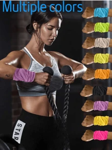 1 pezzo Fascia refrigerante per polso, in tessuto ghiaccio super morbido e traspirante, mantiene fresco, adatto per yoga, sport, palestra, allenamento, campeggio, fitness, running, esercizio (multicolore)