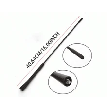 1pc 16-Inch Antenna Pole Spiral Whip Antenna AM FM Roof Antenna Universal