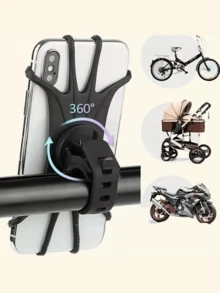 1 pezzo Supporto multifunzione rotante in silicone per bicicletta, porta telefono per motociclo, bici elettrica, per la navigazione, disponibile in più colori - Multicolore - Visualizzare 4