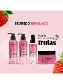 Porán Strawberry Kit With Body Splash – Soap + Moisturizer + Exfoliant + Body Splash (4 Items) - Strawberry+Strawberry Body Splas Kit - View 3