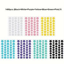2000/1400/1120/400/240 Pcs Star Stickers, Halloween & Christmas Decoration Stickers, Colorful Five-Pointed Star Stickers For Party, Holiday Photo Decoration, Face Decor Stickers (1 Sheet Per Color), For Decoration Only (Not For Makeup)560/280/160/80/40pcs,Makeup,Cheap,Room Decor,Vanity,Travel,Bedroom,Makeup Accessories