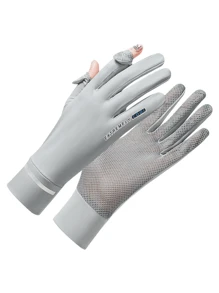 زوج قفازات حرير جليدي للحماية من الأشعة فوق البنفسجية، مناسبة للارتداء اليومي