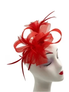 1 buc pălării fascinatoare pentru femei, pălărie pentru petrecere de ceai, pălărie fascinatoare pentru femei, pălărie cu clips, nunți, curse de zi pentru doamne, petrecere regală Ascot - Stilul A - Vizualizare 14