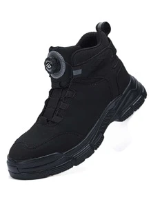 High-Top Safety Work Shoes For Men, Anti-Smash And Anti-Puncture, Lightweight, Breathable, New Style Suitable For All Seasons