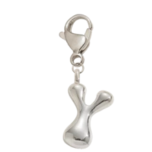 Bubble Silver Letter Cute Necklace Pendant Bag Charm - Lucky Crystal Pendant, Letter A-Z, Best Match For Spring/Summer, Shiny Alloy Bag Charm - Perfect Gift