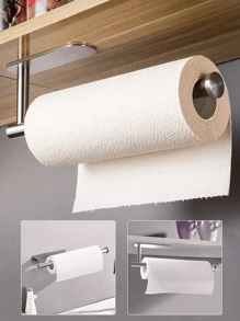1pc Simple Kitchen/Bathroom Storage Rack, Can Be Used As Paper Towel Storage, Napkin Storage, Rag Holder,Silver/Black/Simple Version Available In Multiple Sizes And Types. Home Decoration Products, Kitchen Accessories Storage, Bathroom Storage Racks