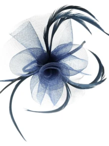 1Pc Fascinators Hats Hair Fascinator Mesh Flower & Feather Ribbon Wrapped Alice Band Wedding Races - Multicolor - View 7