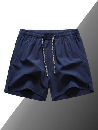 Men's Ice Silk Breathable Quick-Dry Sport Shorts, Suitable For Running, Workout, Fitness, Summer