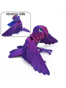Muñeco de peluche con figura de loro pájaro animal impreso en 3D, con articulaciones flexibles, decoración coleccionable creativa para el hogar, oficina, coche, regalo ideal para Navidad y Halloween