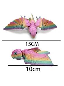 Muñeco de peluche con figura de loro pájaro animal impreso en 3D, con articulaciones flexibles, decoración coleccionable creativa para el hogar, oficina, coche, regalo ideal para Navidad y Halloween