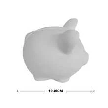 10 Alcancias de cerdito puerquito mini de yeso sin pintar elaboradas a mano - Blanco - Ver 3