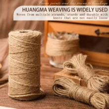 10mm 天然复古黄麻绳麻线卷缝纫圣诞工艺品黄麻绳线婚礼手工 DIY 派对丝带蝴蝶结装饰 - 彩色 - 查看 7