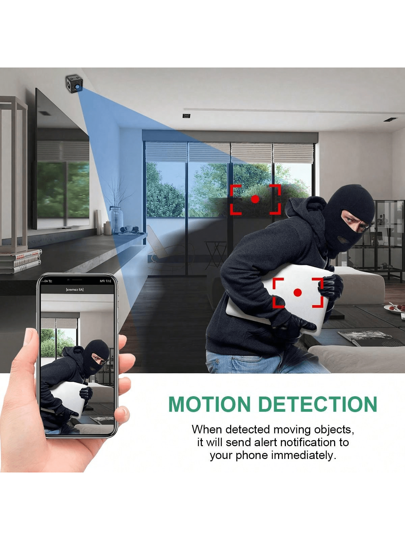 WiFi Camera, Built In Microphone, Portable USB Rechargeable Motion Sensor DV Monitoring, Night Vision Security Video Surveillance Camera Family Pet. view 7