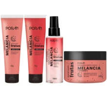Exfoliating Soap Moisturizing Body Cream Bath PORAN Fruits Watermelon Liquid Body And Face Similar Labotrat - 西瓜+身體噴霧套裝 - 查看 2