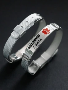 Titanium Steel Snake Bangle Bracelet, Red Alert Type 2 Men Emergency Survival Bracelet - Multicolor - View 2