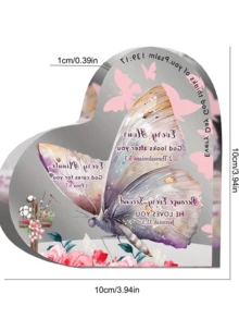 1 件亚克力桌面装饰，带有圣经经文、祈祷、灵感、爱、生日礼物、女性朋友礼物，可用作办公桌装饰生日礼物毕业