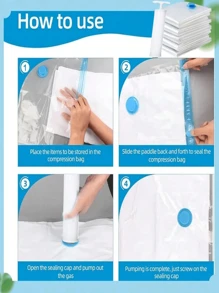 20/10/8/5/1pcs Vacuum Compressed Storage Bags, Travel Organizer Bags, Reusable Vacuum Bags Save 80% Space For Jacket, Shirt, Quilt, Pants, Home, Dorm, Closet, Bedroom, Bathroom, Travel, Back To School, Organizer, Wardrobe, White T-Shirt, Black Pants, Women Winter Clothes, Dress