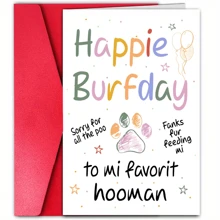 1 pezzo Carta d'auguri divertente e creativa, biglietti d'auguri per compleanni di cani e gatti, adatti a tutte le occasioni come regali di compleanno, rientro a scuola, forniture scolastiche