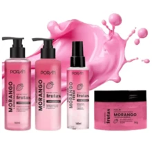 Porán Strawberry Kit With Body Splash – Soap + Moisturizer + Exfoliant + Body Splash (4 Items) - Strawberry+Strawberry Body Splas Kit - View 5