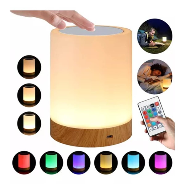 Lámpara De Noche 7 Colores Inteligente Bebe Control Tacti