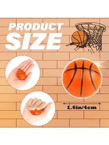 1/5/10/20 件迷你篮球挤压球 - 泡沫减压运动玩具，用于缓解压力和焦虑的弹力球，课堂奖励，派对礼物，圣诞节礼物 - 彩色 - 查看 5