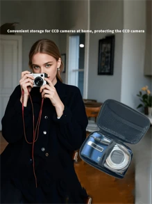 1pc Portable CCD Camera Protective Case, Compact Design, Waterproof Material, Ideal For Outdoor Photography Enthusiasts And Travelerscharger Case Office Must Haves Digital Bag Cable Camerabag Electronic Data Cable Organizer Storage Power Bank Cover Forwallet Travel Camera Bag Women Man Child's Christmas Gifts Essential Teacher Supplies Waterproof Lightweight Large Capacity Portable Accessories