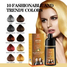 VOJO 1 Chai 420ml Thuốc nhuộm tóc nhanh màu xám phủ màu đen và nâu - Nâu sẫm - Xem 6