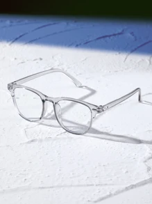 1/2/3pcs Men Classic Square Fashion Clear Glasses For Computer Reading Gaming TV Phones Anti Eyestrain Clear Lens Eye Protection Accessories.