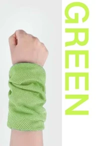 1 pezzo Fascia refrigerante per polso, in tessuto ghiaccio super morbido e traspirante, mantiene fresco, adatto per yoga, sport, palestra, allenamento, campeggio, fitness, running, esercizio (multicolore)