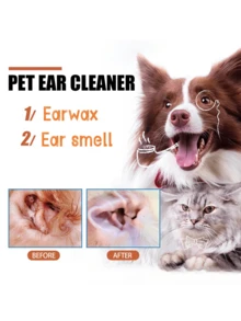 YEGBONG 宠物耳滴剂可缓解狗和猫的耳朵不适，清除耳垢并去除异味